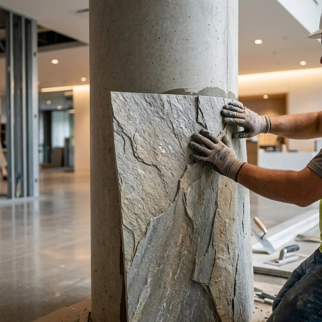 Step-by-Step Installation Guide for Flexible Stone Veneer on Curved Walls and Columns